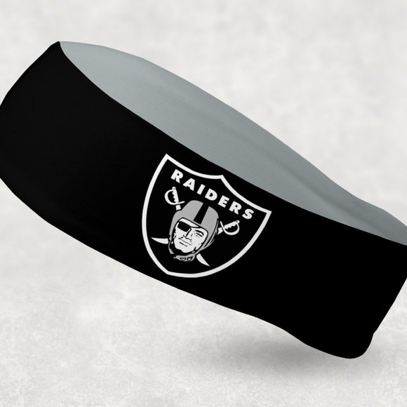 2 Pack - NEW - Reversible Las Vegas Raiders Headband - Picture 1 of 2